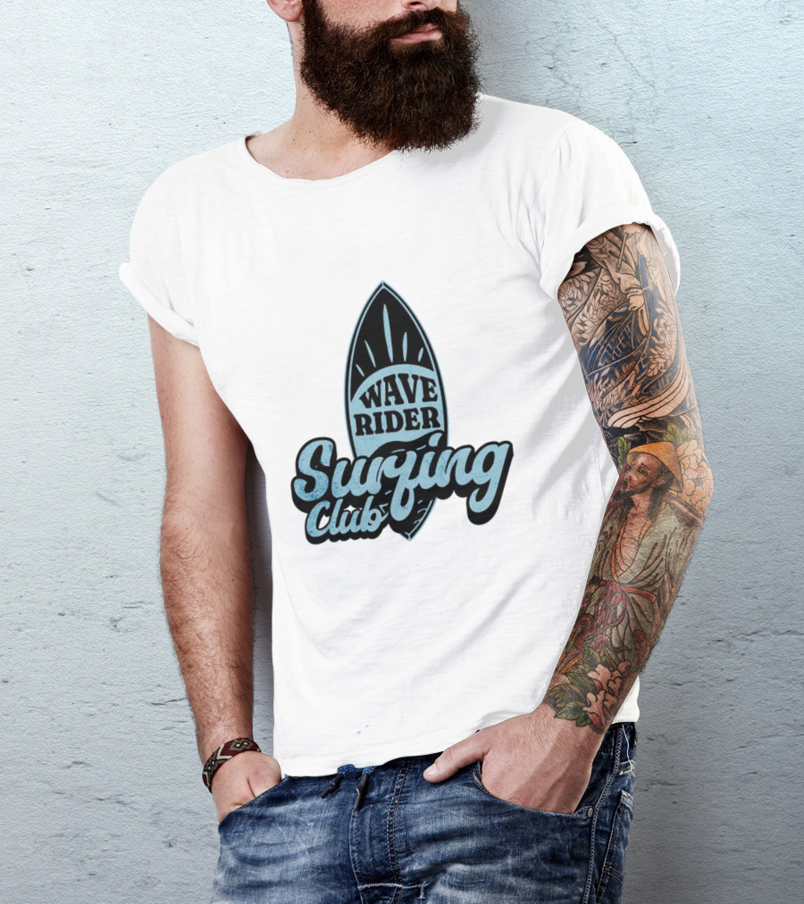Wave Rider Surfing Club Surfboard T-Shirt