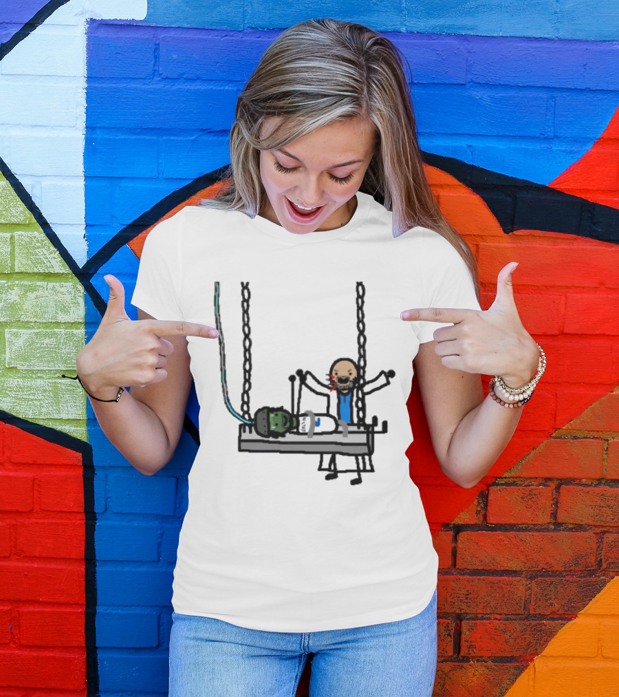 Dereck Its A Live-Ly Frankenstein Doctor With Green Zombie On Medical Table T-Shirt