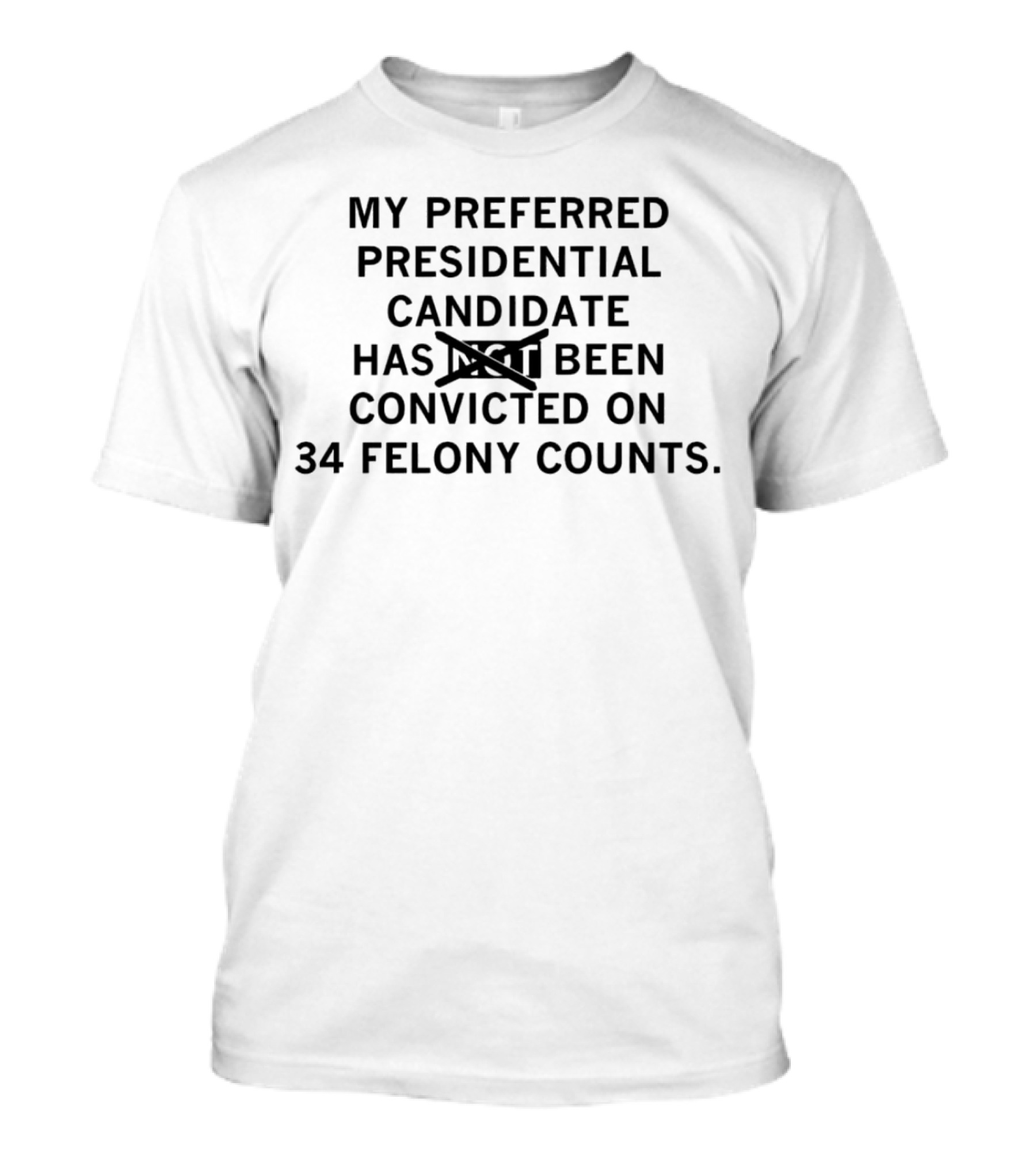 My Preferred Presidential Candidate Has Been Convicted On 34 Felony Counts MAGA Version T-Shirt