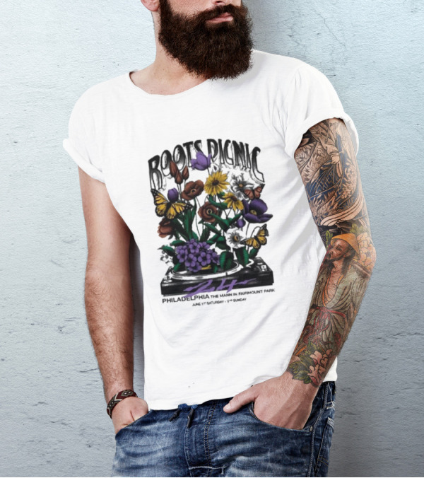 Roots Picnic Philadelphia Fairmount Park Flowers June T-Shirt