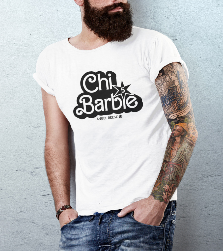 ChiBarbie Angel Reese Chicago Sky 5 Star T-Shirt