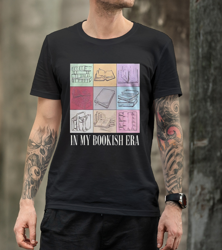 In My Bookish Era Reading Stack Aesthetic T-Shirt