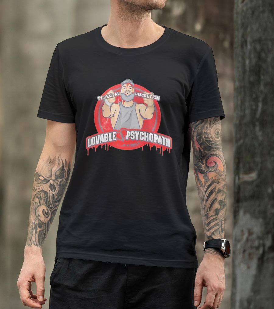 Parental Discretion Lovable Psychopath Tommy Vendetta T-Shirt