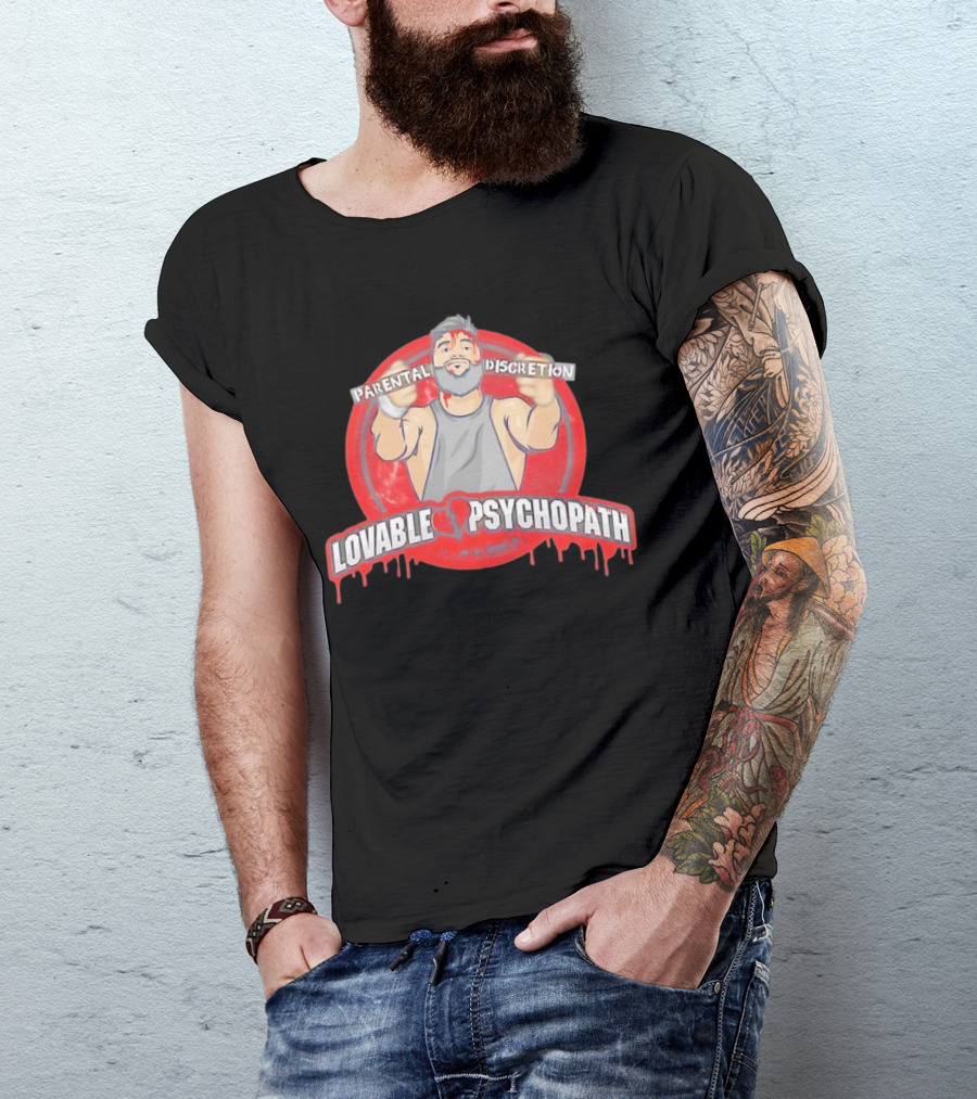 Parental Discretion Lovable Psychopath Tommy Vendetta T-Shirt