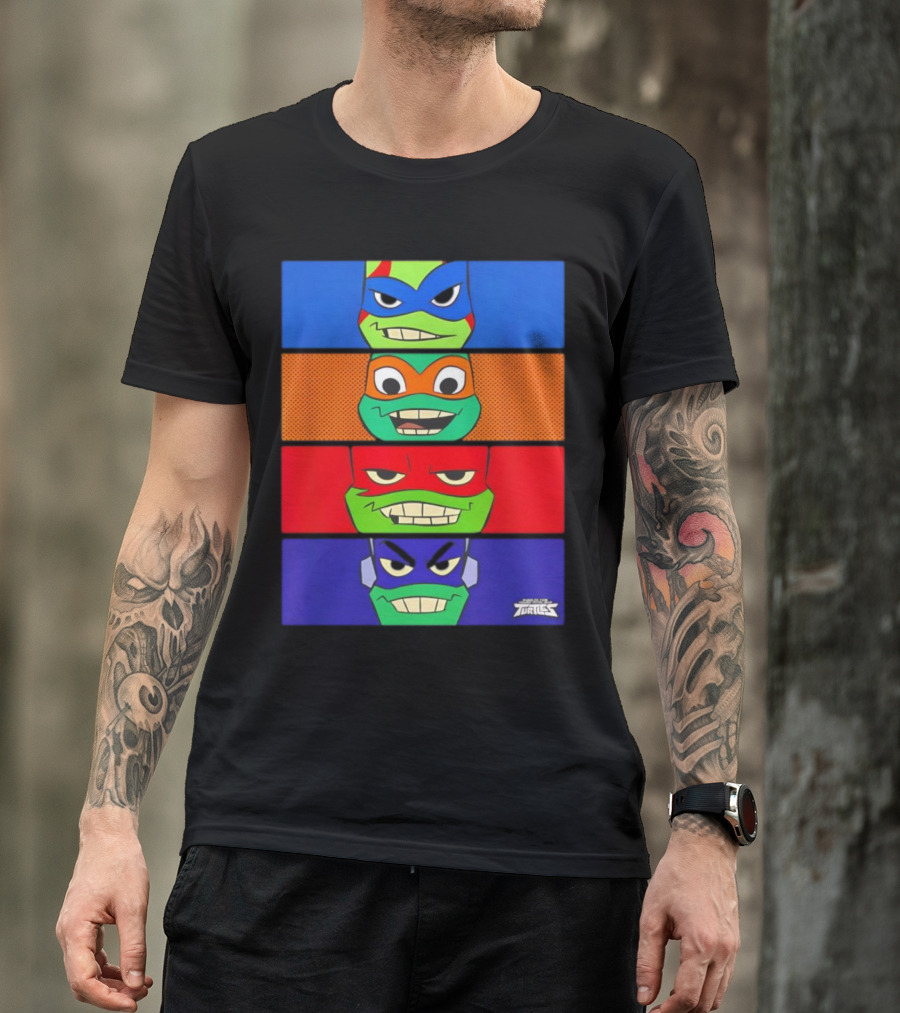 Mademark X Teenage Mutant Ninja Turtles Rise Of The Teenage Mutant Ninja Turtles Sewer Squad Colorful Character Faces T-Shirt