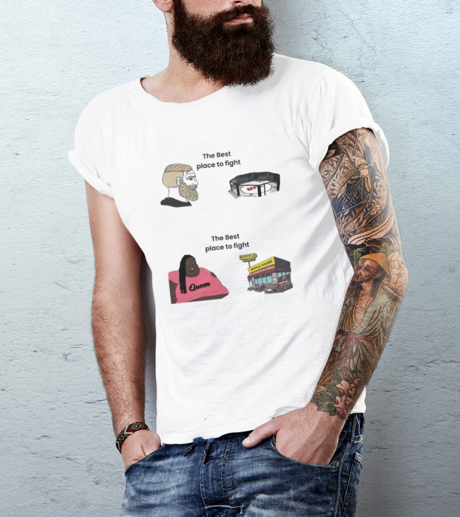 The Best Place To Fight Waffle House Queen Belt T-Shirt