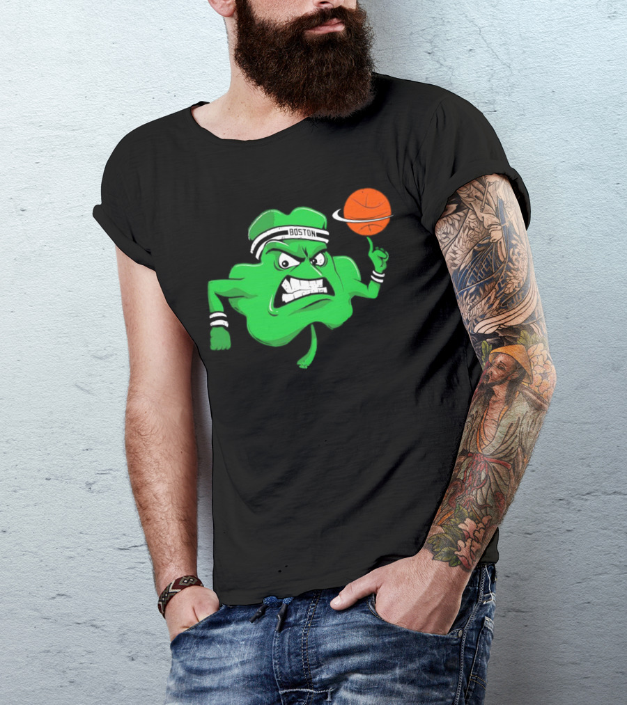 Boston Celtics Angry Clover Basketball T-Shirt