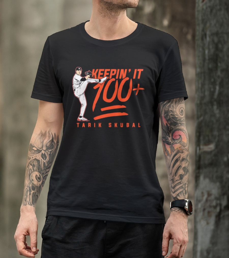 Tarik Skubal Keepin’ It 100+ Pitcher Pose T-Shirt