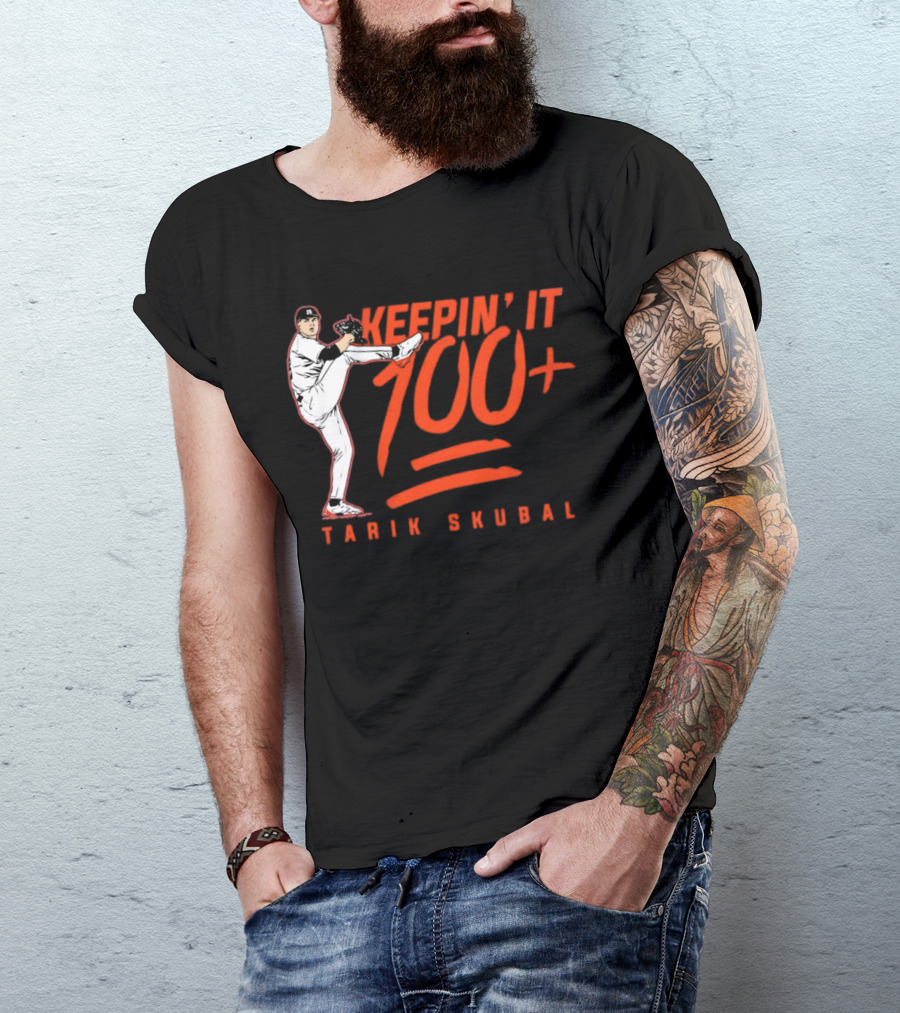 Tarik Skubal Keepin’ It 100+ Pitcher Pose T-Shirt