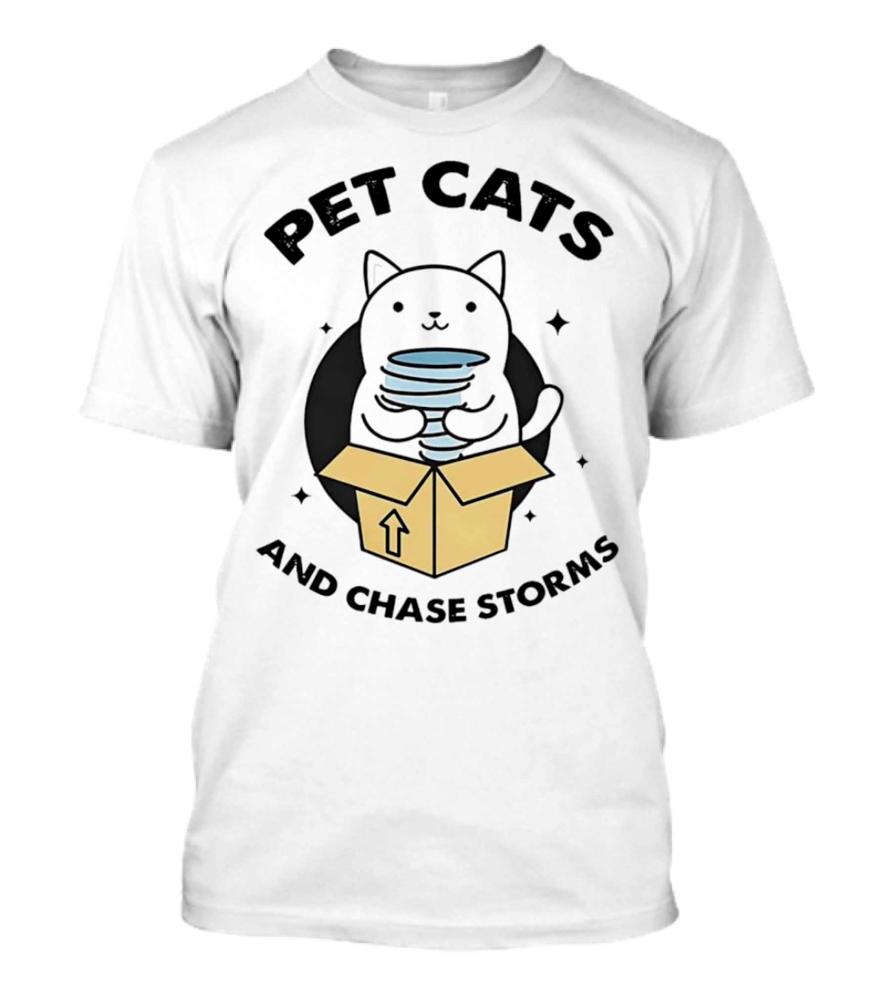 PET CATS AND CHASE STORMS BOX OF CAT TORNADOES T-Shirt