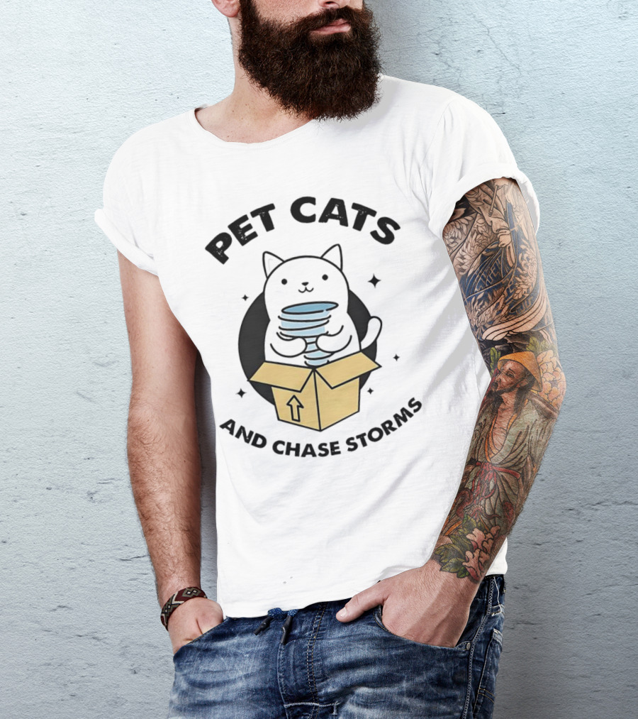 PET CATS AND CHASE STORMS BOX OF CAT TORNADOES T-Shirt