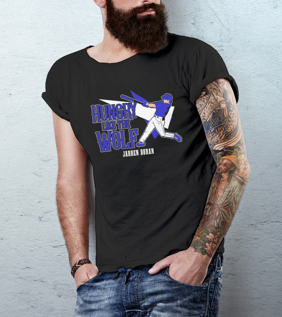 Jarren Duran Hungry Like The Wolf Boston Red Sox Baseball T-Shirt