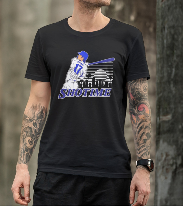 Ohtani 17 Shotime Skyline Baseball Player Dodgers Los Angeles T-Shirt