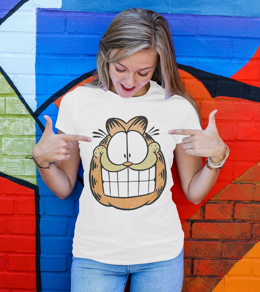 Garfield Big Face Classic Retro Comic Cat T-Shirt
