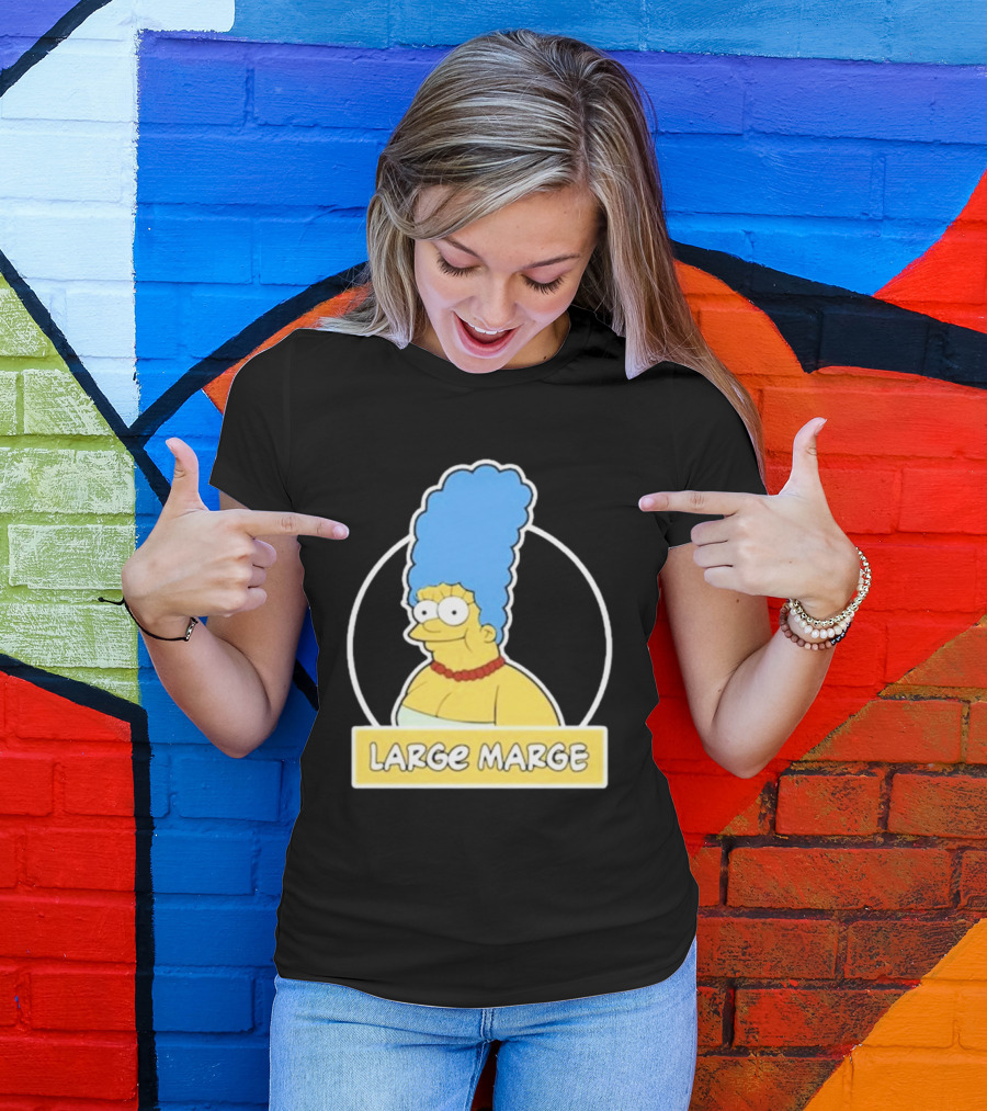 Justin Danger Nunley Large Marge Blue Hair Red Necklace Yellow Skin T-Shirt