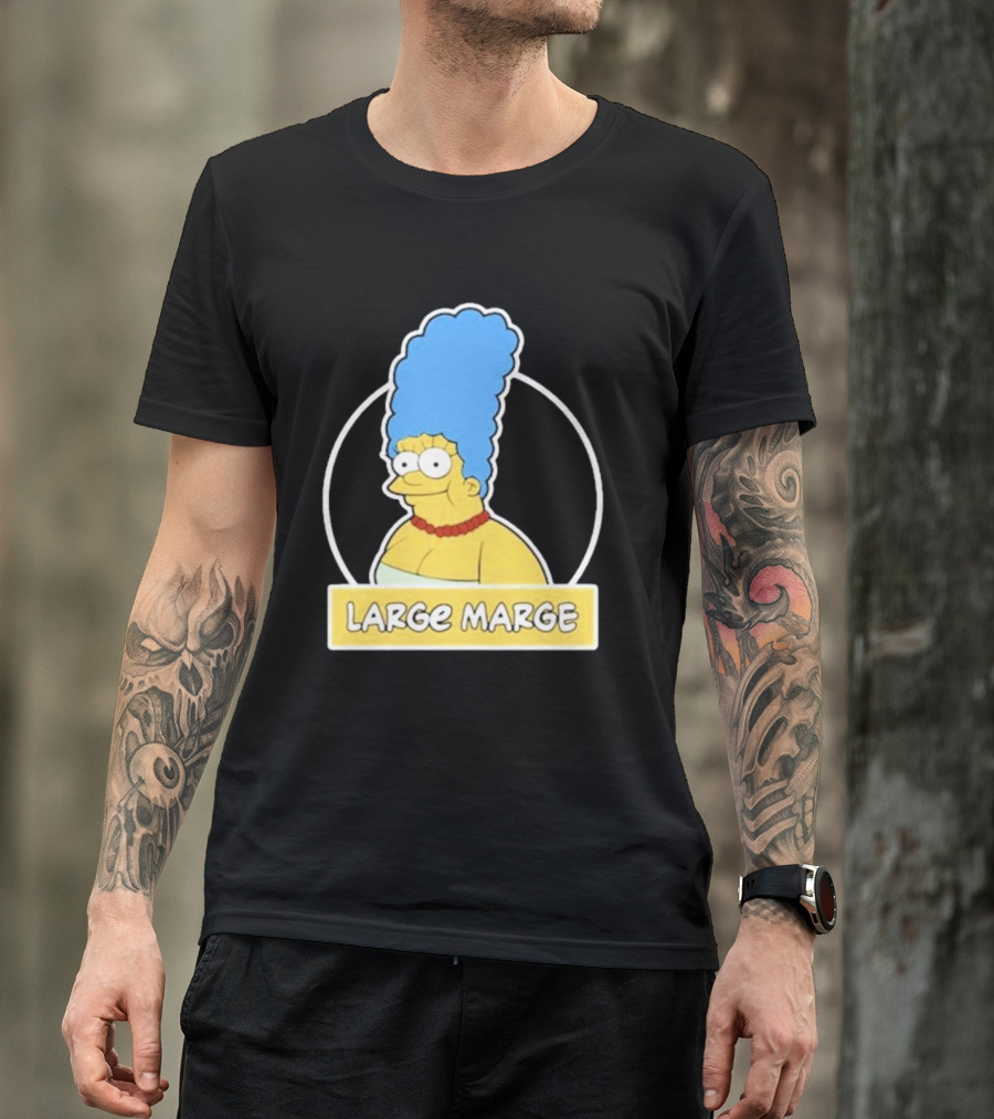 Justin Danger Nunley Large Marge Blue Hair Red Necklace Yellow Skin T-Shirt
