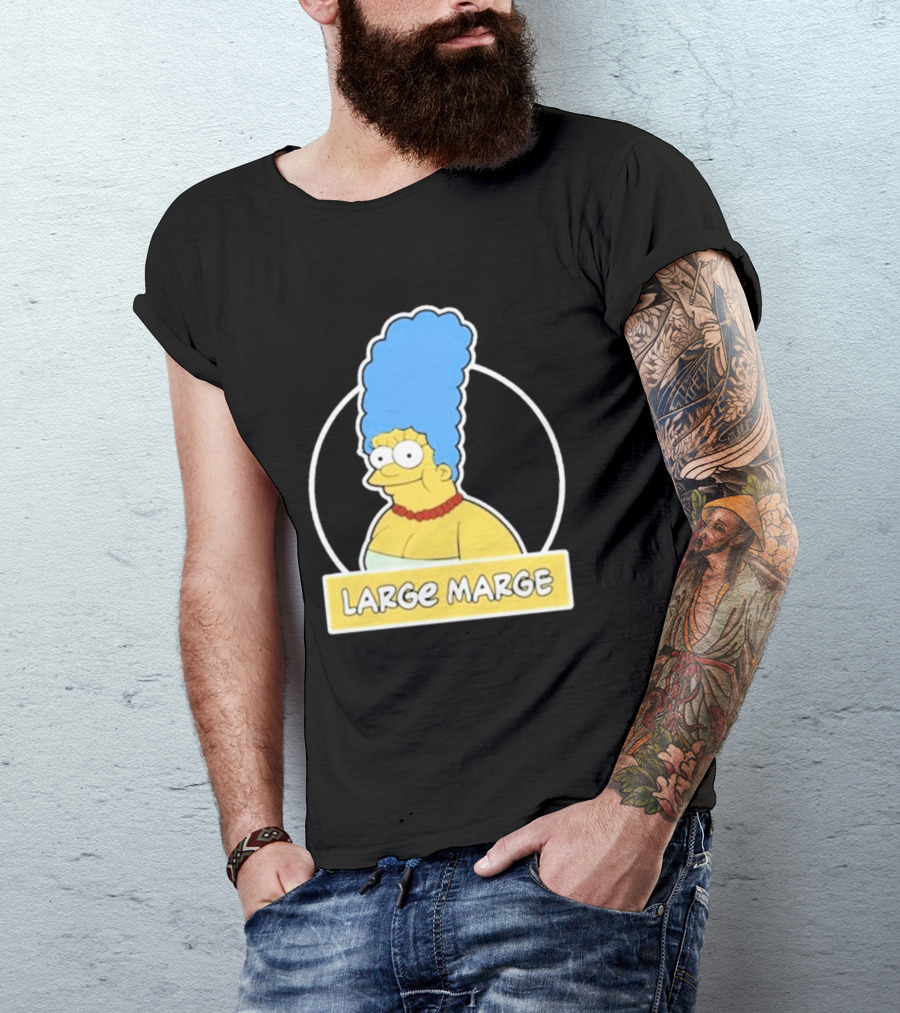 Justin Danger Nunley Large Marge Blue Hair Red Necklace Yellow Skin T-Shirt