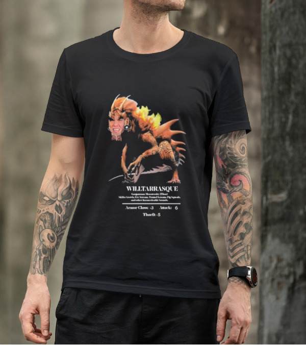 The Charismatic Voice Gorgonzilla Minutaursty Tarrasque Willtarrasque Armor Claws Attack ThroRk T-Shirt