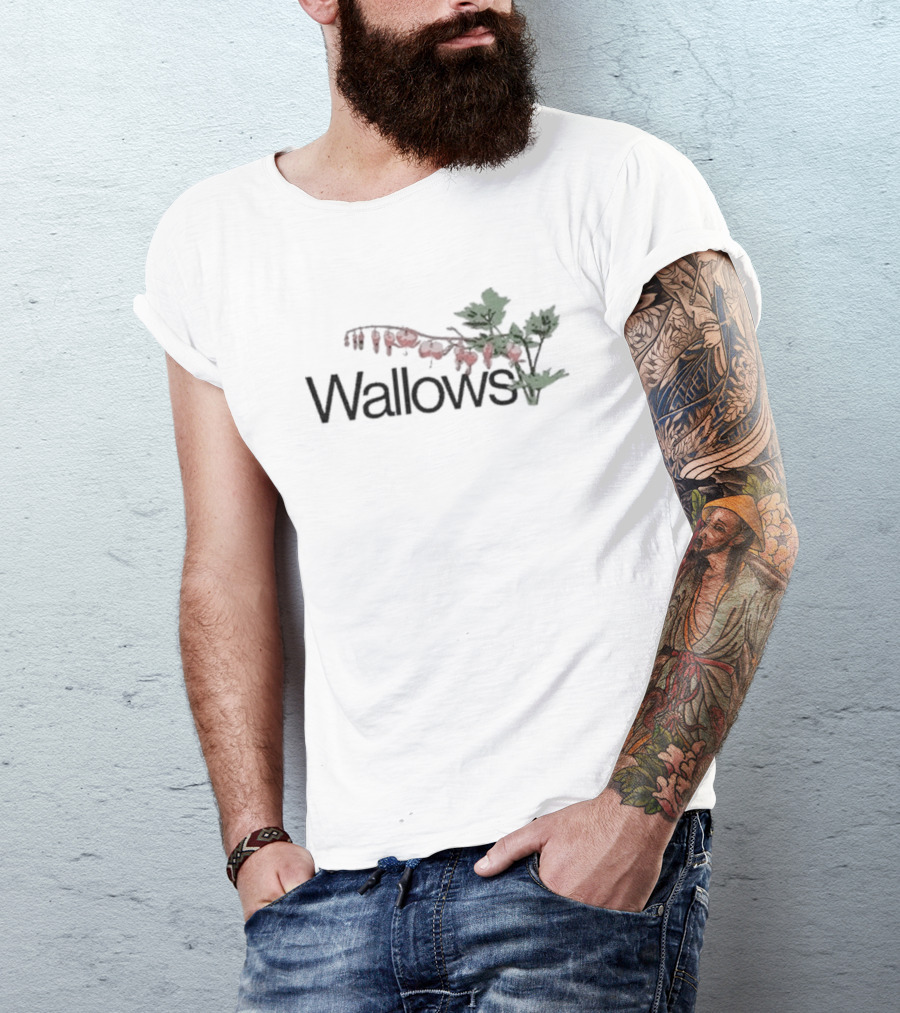 Wallows Red Flowers Green Leaves T-Shirt