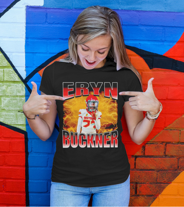 Eryn Buckner Southern Football Vintage Style With Lightning Background T-Shirt