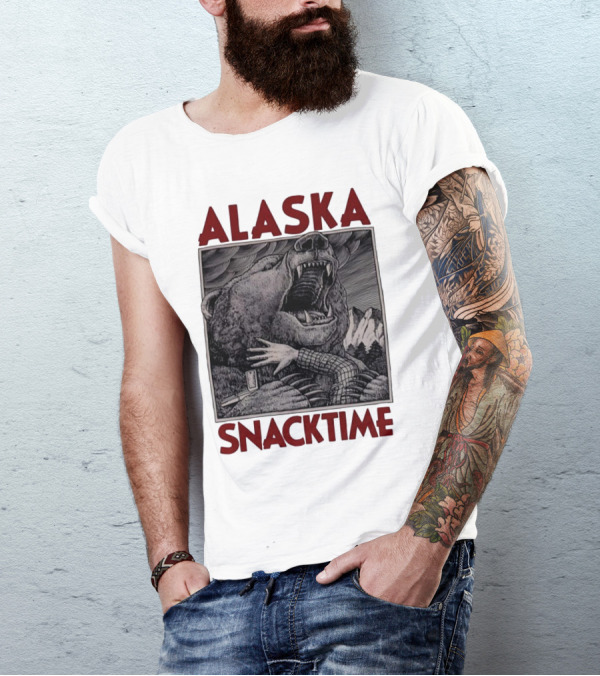ALASKA SNACKTIME Bear Art By Ray Troll T-Shirt