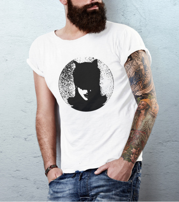 Batwoman The Boy Is Mine Dark Silhouette Circle T-Shirt