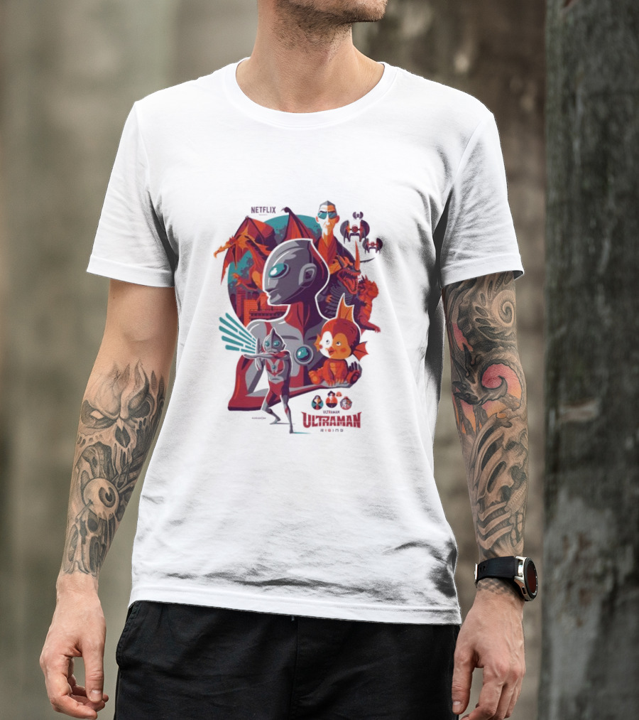 Netflix Ultraman Rising Cartoon Kaiju Characters T-Shirt