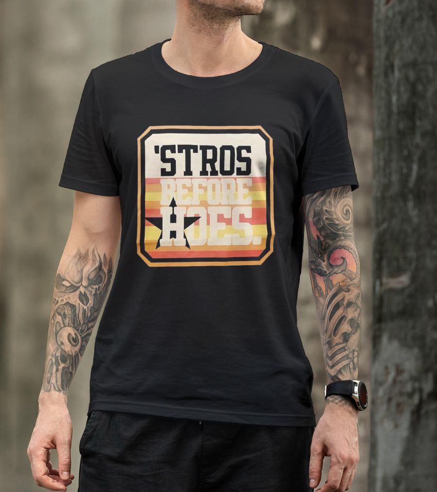 'Stros Before Hoes Houston Astros Star Retro T-Shirt
