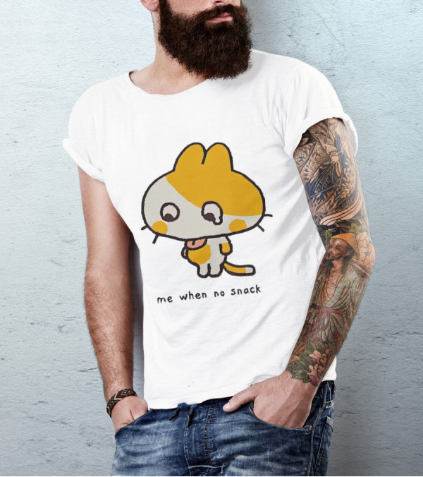 Liliuhms Me When No Snack Cat Cute Character T-Shirt