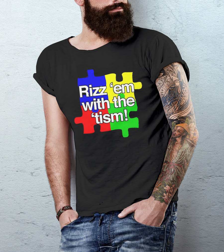Rizz 'em With The ’Tism Puzzle Pieces T-Shirt