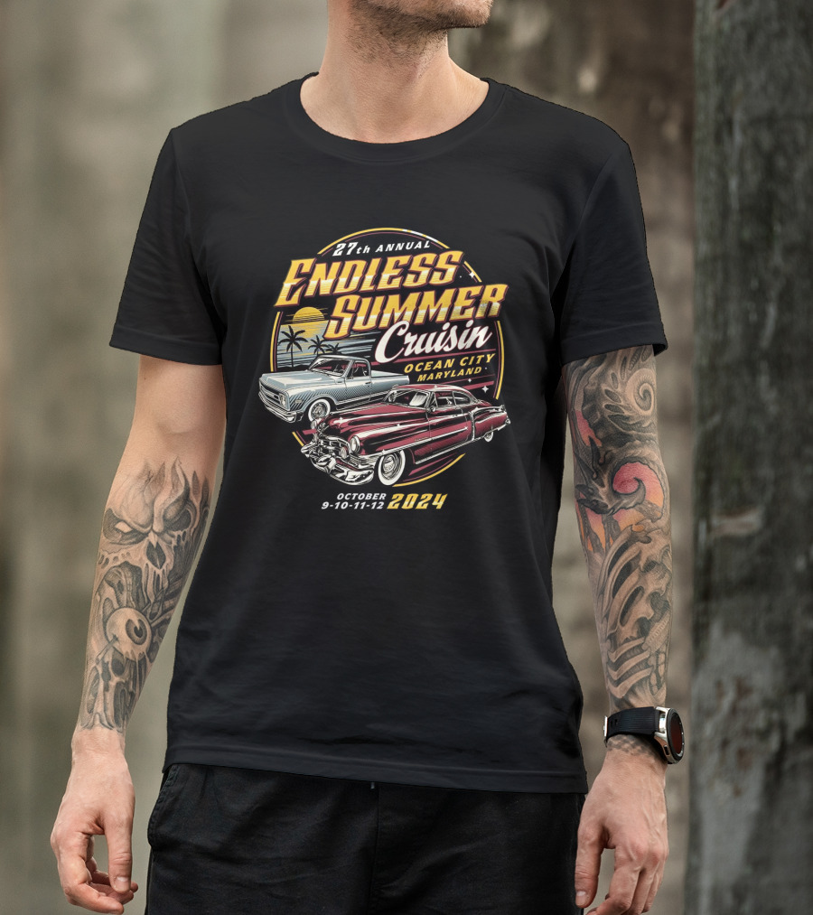 27th Annual Endless Summer Cruisin Ocean City Maryland October 9-10-11-12 T-Shirt