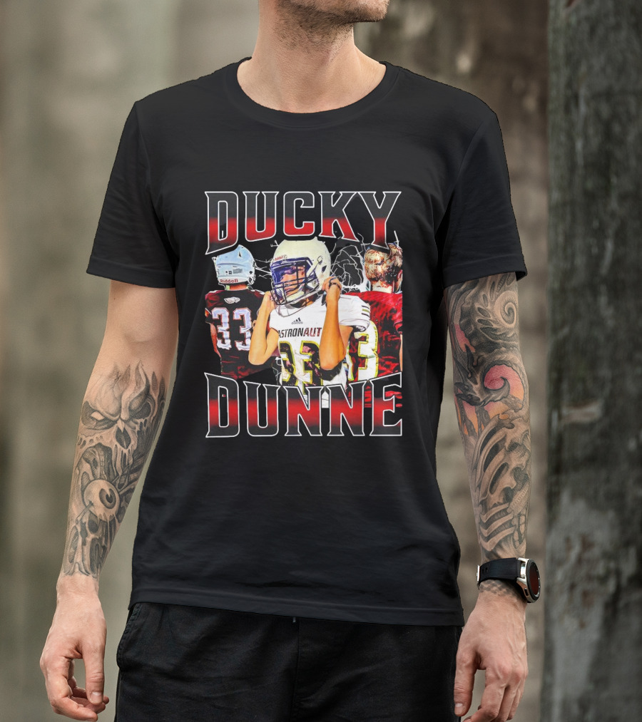 Ducky Dunne Astronaut 33 Football Player T-Shirt