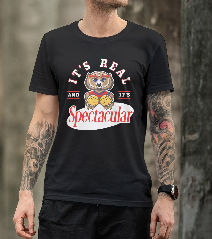 It's Real And It's Spectacular Florida Atlantic Owls Mascot T-Shirt