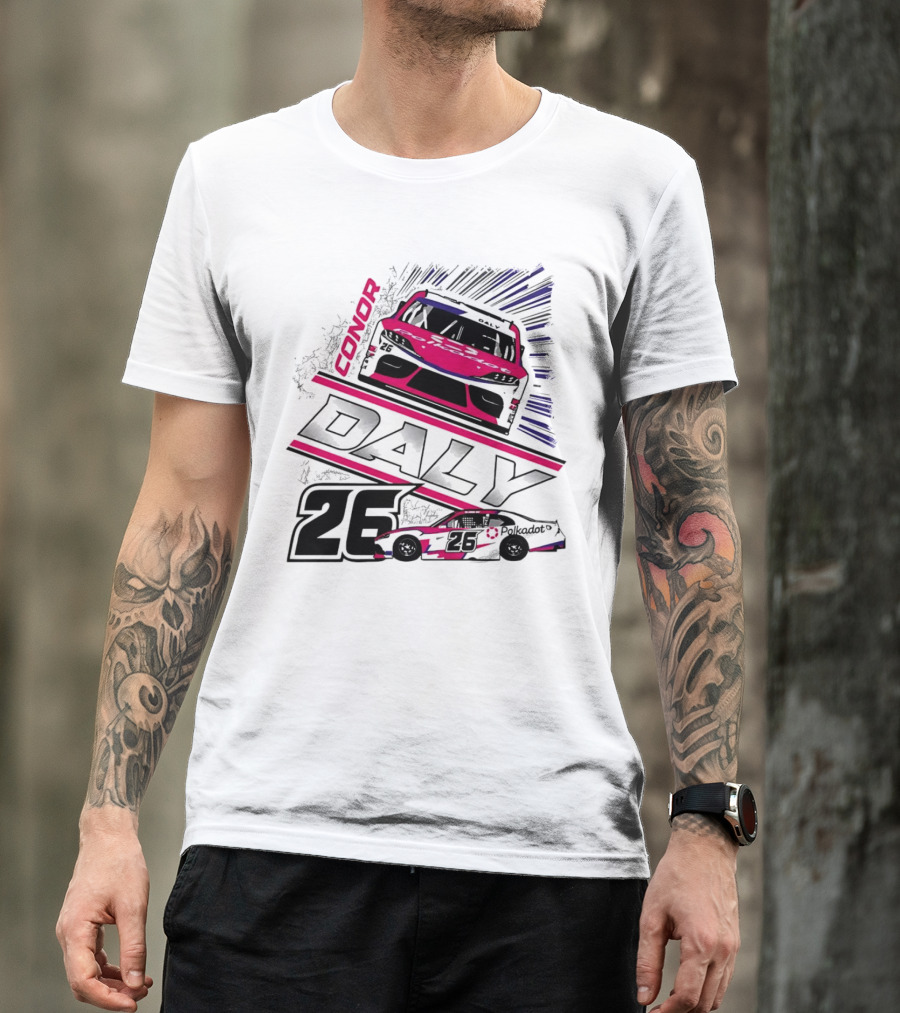 Conor Daly 26 Polkadot Racing Car T-Shirt