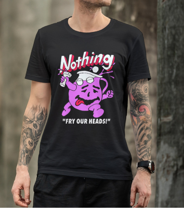 Nothing Fry Our Heads Purple Pitcher Character T-Shirt
