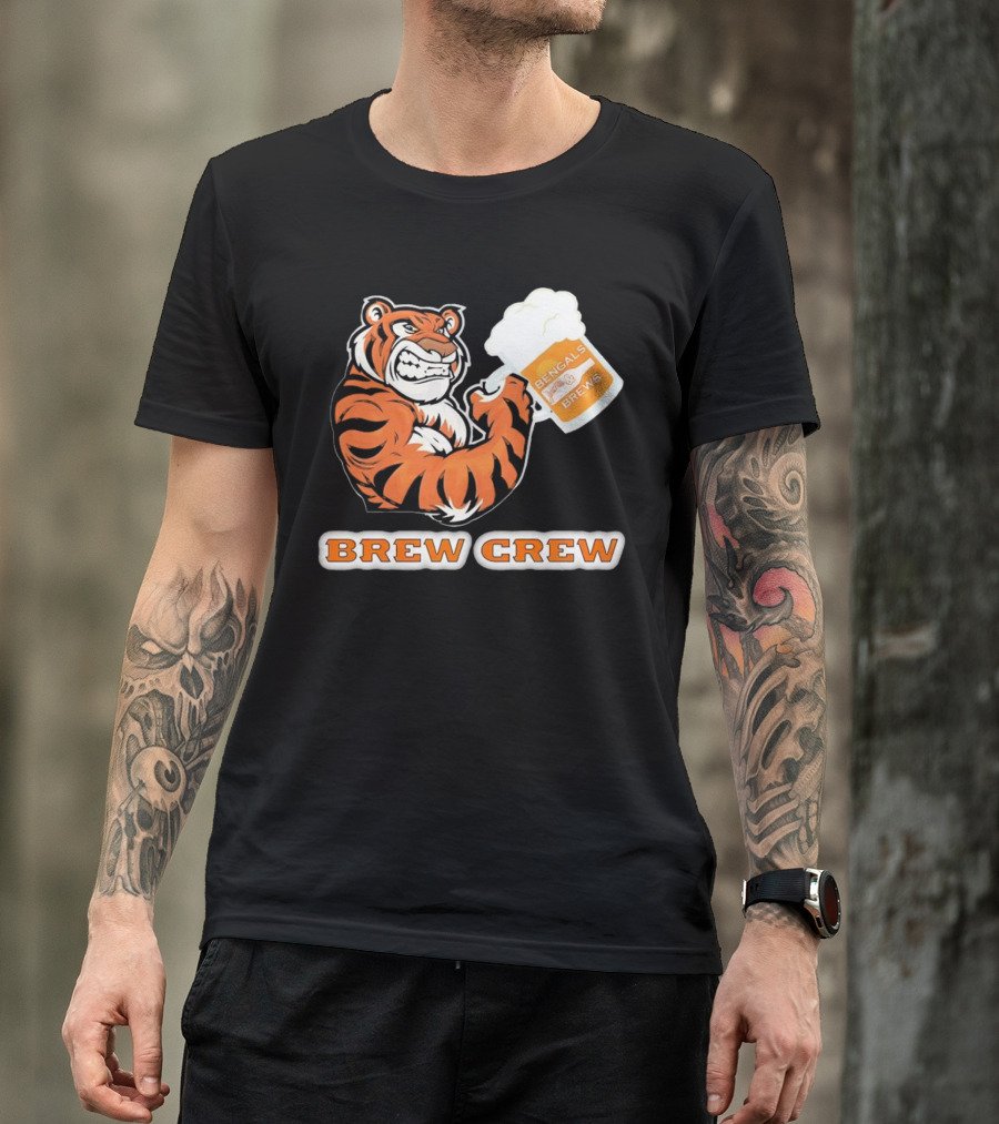 Bengals Brews Brew Crew Tiger Beer Mug T-Shirt