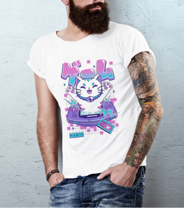 Game Cat Advance Yuri Santos Pereira ゲームキャット T-Shirt