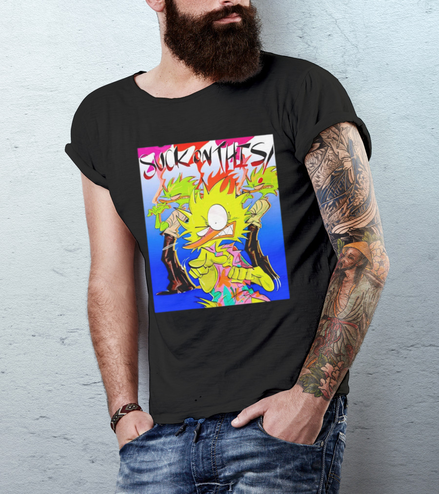 Suck On This Rugrats Reptar And Chuckie Cartoon T-Shirt