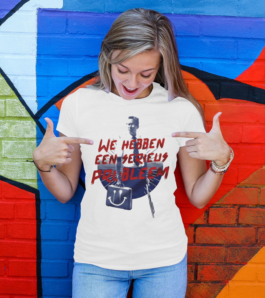 We Hebben Een Serieus Probleem Smiley Bag Man In Shadow T-Shirt