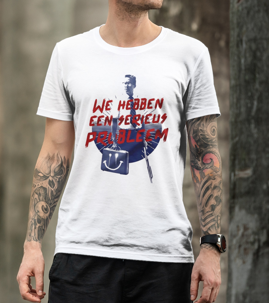 We Hebben Een Serieus Probleem Smiley Bag Man In Shadow T-Shirt