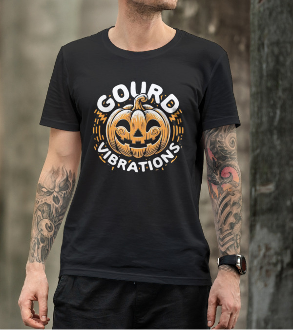 Gourd Vibrations Pumpkin Jack-O'-Lantern T-Shirt
