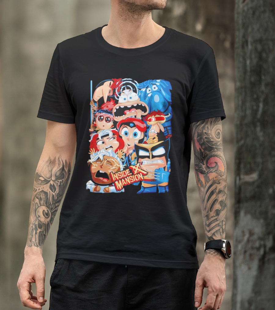 Inside X Mansion Inside Out 2 X-Men Mashup T-Shirt