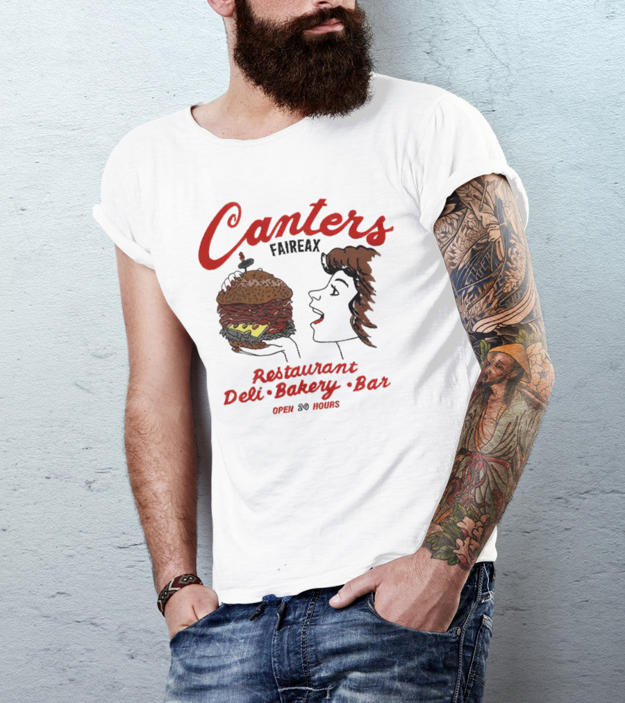 Canter's Deli Restaurant Bakery Bar Fairfax Los Angeles Open 24 Hours T-Shirt