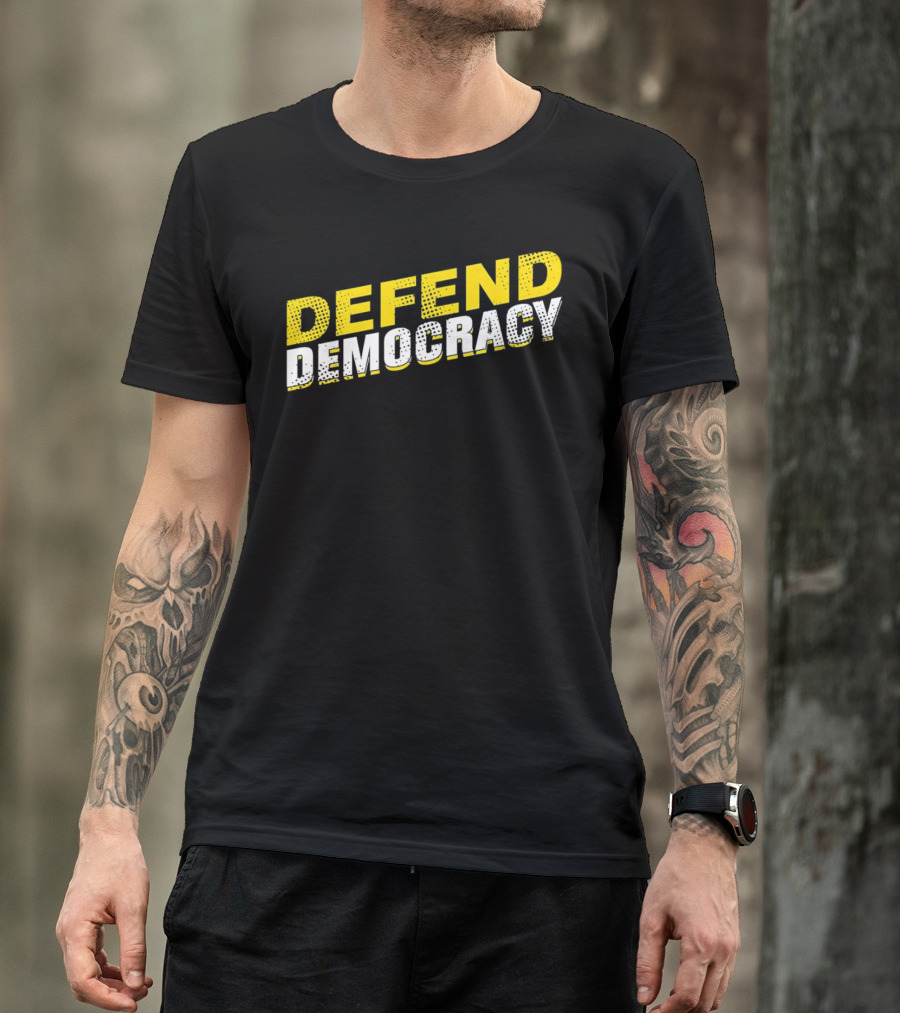 Defend Democracy Bold Vintage T-Shirt