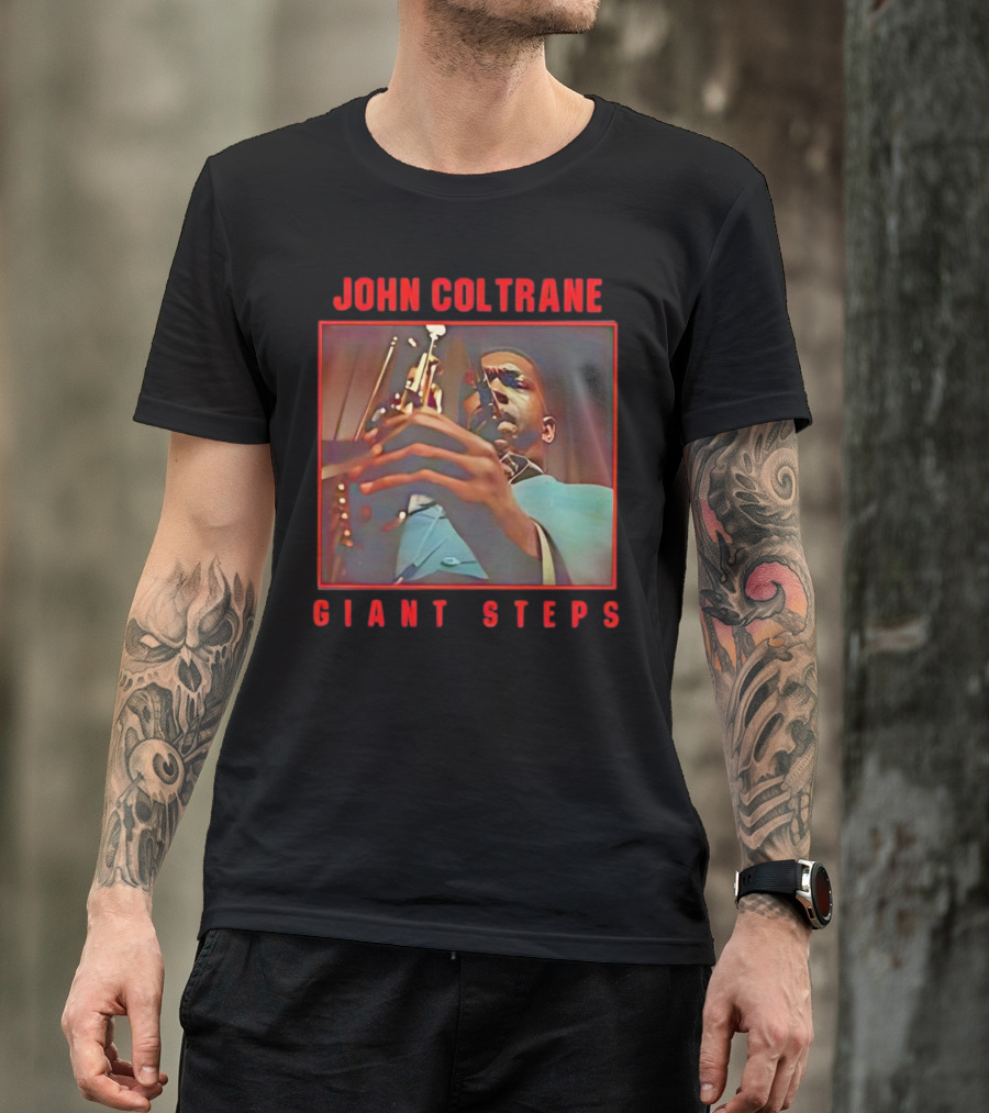 John Coltrane Giant Steps Album Cover Saxophone Iconic Jazz Image T-Shirt