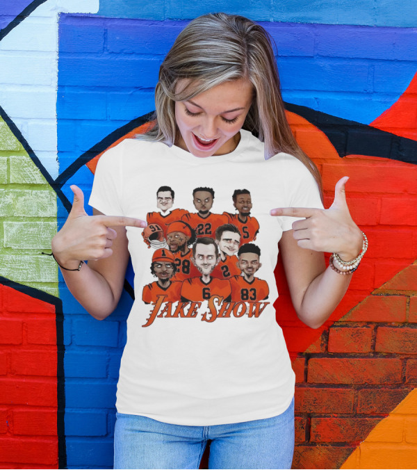 Jake Show Cartoon Cincinnati Bengals Football Players T-Shirt