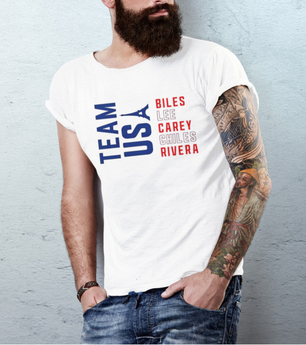 Team USA Biles Lee Carey Chiles Rivera T-Shirt