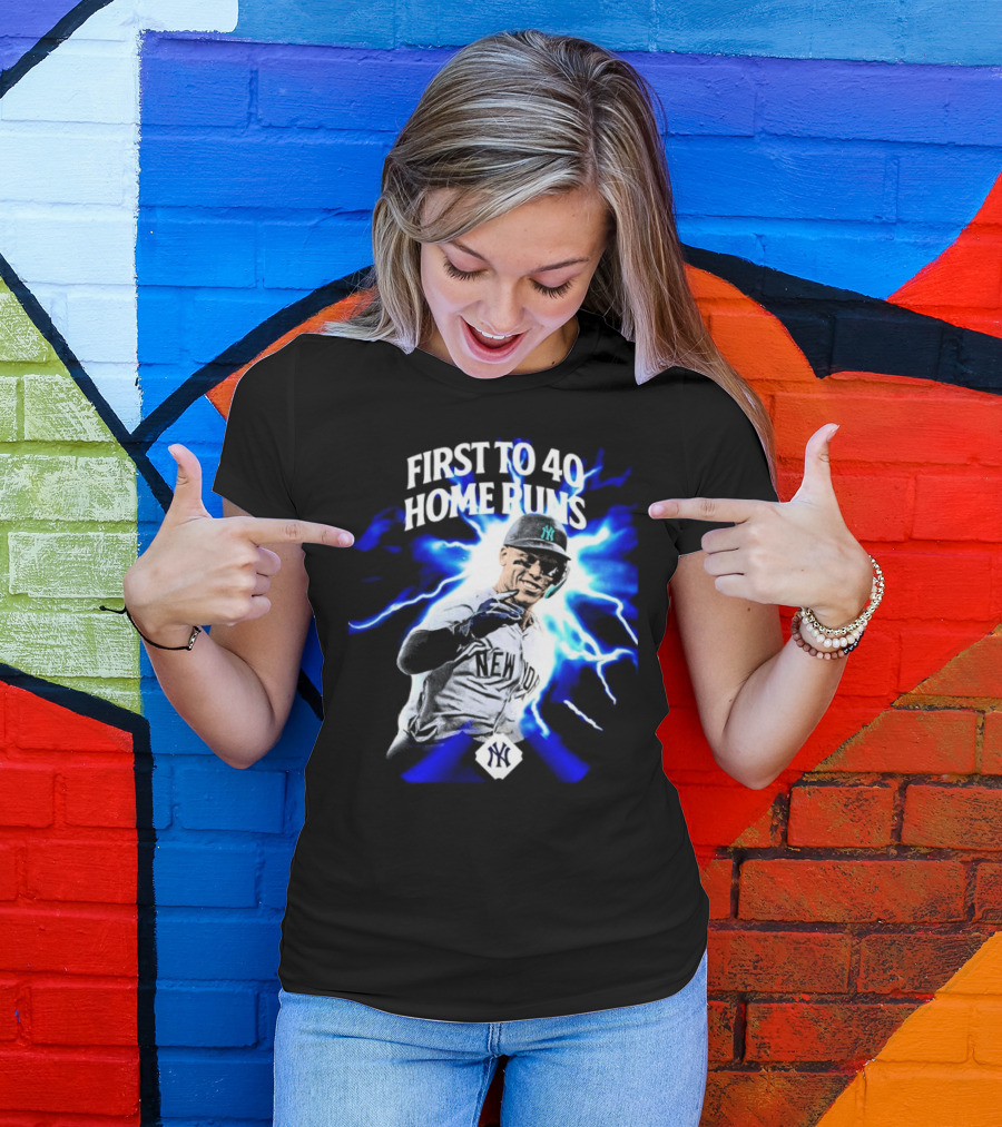 First To 40 Home Runs Aaron Judge New York Yankees T-Shirt