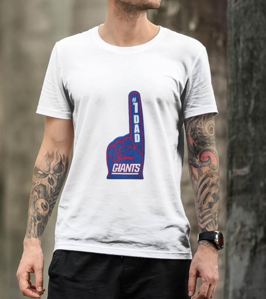 1 Dad Giants New York Giants Happy Father’s Day T-Shirt