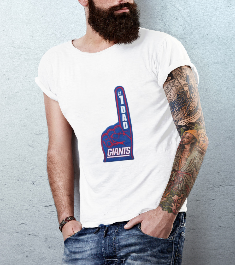 1 Dad Giants New York Giants Happy Father’s Day T-Shirt